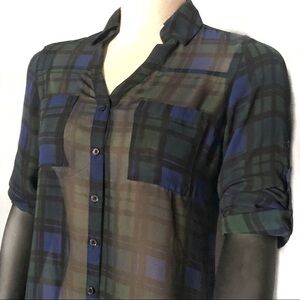 Express Portofino - Blue plaid - sheer